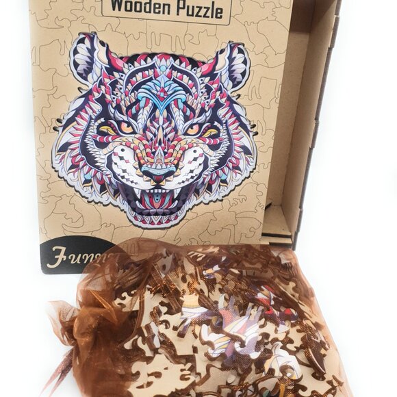 Suvira Animal Wooden Puzzle - Engaging, Educational, Tiger - Picture 6 of 9